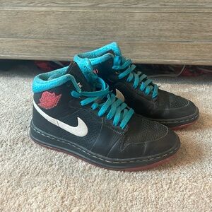 Nike Air Jordan’s Size 7 Blue and Black and Orange